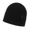 Wintermütze Herren, schwarz, mit Merinowolle und Kaschmir, Azuryt