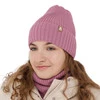 Winterset für Mädchen: Mütze und Schlauchschal aus Merinowolle in Rosa Peggy