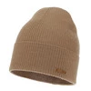 Herbst und Wintermütze Damen, camel, 100% Merinowolle, Flerra