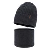 Winterset Jungen: Mütze und Schlauchschal, 100% Merinowolle, Grau, Gizmo