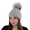 Wintermütze Damen mit Bommel Schwarz Mada