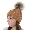 Wintermütze Damen mit Bommel Weiß Mada