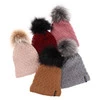 Wintermütze Damen mit Bommel Cremefarben Xena