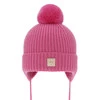Wintermütze für Mädchen aus 100% extrafeiner Merinowolle, gefüttert mit Wollfleece in Rosa Hakkari