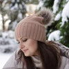 Wintermütze Damen aus Merinowolle in Rosa Malga