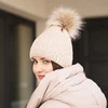 Wintermütze Damen mit Bommel Schwarz Xena