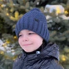 Wintermütze Jungen mit Bommel Schwarz Polins