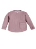 Natürliches Waffel-Baby-Polo-Sweatshirt – Rosa