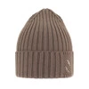 Wintermütze Damen 100% extrafeine Merinowolle Braun Ariga