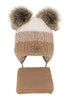 Winterset Jungen: Mütze und Schal mit zwei Bommeln camel Platon