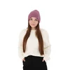 Wintermütze Damen 100% extrafeine Merinowolle Violett Ariga