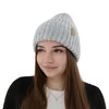 Wintermütze Damen aus Merinowolle Violett Caro