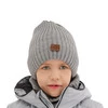 Winterset für Jungen: Mütze und Schlauchschal in Camel Fargo