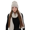 Winterset Damen: Mütze und Schal, Winter, beige, mit Merinowolle, Seala