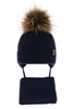 Winterset für Jungen: Mütze und Schal in Navy Blau Salem