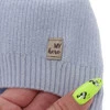 Herbst und Frühlingsmütze für Jungen, grau, mit Merinowolle und Kaschmir, wiązana, Tono