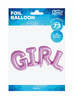 Satynowy różowy balon B&C cyfra "9" -76cm