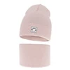 Herbst und Frühlingsset Mädchen: Mütze und Schlauchschal, mit Baumwolle, Rosa Mersila