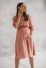 Lovely Dress Midi-Umstands- und Stillkleid, 3/4-Ärmel, Kräuterrosa