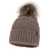Wintermütze Damen mit Bommel Braun Gaba