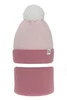 Winterset Mädchen: Mütze und Schlauchschal mit Bommel Rosa Rosalin
