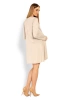 KLASSISCHES A-LINIEN-KLEID, BEIGE