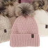 Wintermütze Damen mit Bommel Violett Gaba