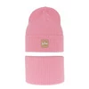 Herbst und Frühlingsset Mädchen: Mütze und Schlauchschal, mit Baumwolle, Rosa Furora