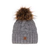 Wintermütze Damen mit Bommel Grau Euforia