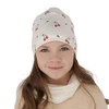 Herbst und Frühlingsset Mädchen baumwolle: Mütze und Schlauchschal Rosa Cerise