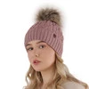 Wintermütze Damen mit Bommel Grau Katty