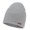 Herbst und Wintermütze Damen, grau, 100% Merinowolle, Flerra