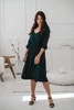  Lovely Dress Midi-Umstands- und Stillkleid, 3/4-Ärmel, Marineblau