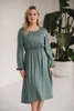Lovely Dress Midi Umstands- und Stillkleid mit langen Ärmeln, Mint