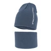Herbst und Frühlingsset Jungen: Mütze und Schlauchschal, mit Baumwolle, Blau Kolorado