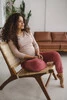 Umstands- und Stillbluse Milk Shirt in Beige mit V-Ausschnitt