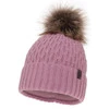 Wintermütze Damen mit Bommel Violett Gaba