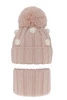 Winterset Mädchen: Mütze und Schlauchschal mit Bommel Rosa Hekate
