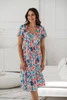 Lovely Dress Midi-Umstands- und Stillkleid, kurze Ärmel, helles Paisley