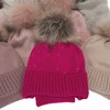 Winterset für Mädchen: Mütze und Schlauchschal mit Bommel in Violett Renia