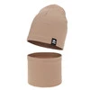 Herbst und Frühlingsset Jungen: Mütze und Schlauchschal Beige Rumel