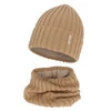 Winterset Jungen: Mütze und Schlauchschal, winter, camel, mit Merinowolle, Fleecefutter, Banasko
