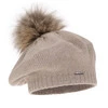 Baskenmütze Winter Damen aus Merinowolle in Beige Bonnie