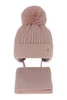 Winterset Mädchen: Mütze und Schal mit Bommel Rosa Marisa