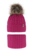 Winterset Mädchen: Mütze und Schlauchschal mit Bommel Rosa Pretoria