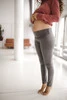  Umstandsleggings mit hoher Taille, dunkelgrau meliert