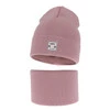 Herbst und Frühlingsset Mädchen: Mütze und Schlauchschal, mit Baumwolle, Rosa Mersila