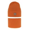 Herbst und Frühlingsset Jungen: Mütze und Schlauchschal, mit Baumwolle, Orange Fenix