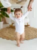  DR Bamboo Musselin Mädchen-Baby-Body – Milch