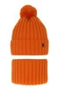 Winterset Jungen: Mütze und Schlauchschal mit Bommel Orange Wiliam